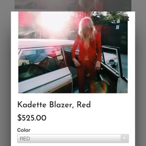 Laverne Kadette Blazer. NBW, red Balmain-style